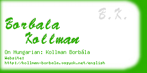 borbala kollman business card