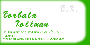 borbala kollman business card
